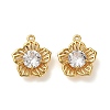 Brass Micro Pave Cubic Zirconia Pendants KK-P285-11G-1