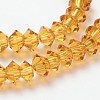Faceted Bicone Transparent Glass Bead Strands GLAA-J082-A02-1