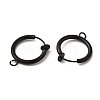 316 Surgical Stainless Steel Clip-on Hoop Earrings STAS-S101-15mm-01B-2