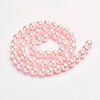 Eco-Friendly Glass Pearl Beads Strands HY-A008-8mm-RB033-3