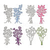 GLOBLELAND Valentine's Day Bouquet Carbon Steel Cutting Dies Stencils DIY-DM0001-56-1