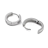 304 Stainless Steel Micro Pave Clear Cubic Zirconia Huggie Hoop Earrings EJEW-C096-01E-P-2