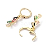 Rack Plating Brass Leverback Earrings EJEW-A030-07G-01-2