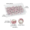 50Pcs Polymer Clay Rhinestone European Large Hole Beads FPDL-YW0001-01A-4