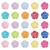 60Pcs 10 Colors UV Plating Iridescent Acrylic Beads MACR-AR0001-23-1