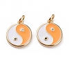 Brass Micro Pave Clear Cubic Zirconia Pendants KK-C100-16G-8