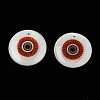 Printed Freshwater Shell Charms SHEL-T009-20E-2