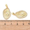 Brass Micro Pave Clear Cubic Zirconia Pendants X-KK-A304-13G-2