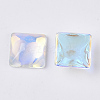 Transparent K9 Glass Cabochons GGLA-S052-10x10-001AB-3