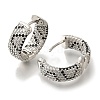 Rack Plating Brass Micro Pave Cubic Zirconia Hoop Earrings EJEW-H016-23P-2