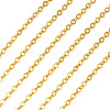 Brass Coated Iron Flat Cable Chains CH-TAC0007-02G-3