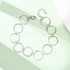 304 Stainless Steel Ring Link Chain Bracelets BJEW-P373-02C-P-2