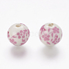 Handmade Printed Porcelain Beads X-PORC-Q201-12mm-3-2