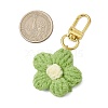 Handmade Cotton Knitting Flower Pendant Decorations HJEW-JM02700-3