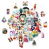 50Pcs Christmas Theme Cartoon Paper Stickers DIY-P085-07-3