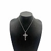 Vintage Zinc Alloy Cross Pendant Necklace for Men Women IU0764-1-1