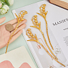 6Pcs Alloy Hair Sticks OHAR-SC0002-96-3