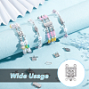100 Sets 2-Strands 4-Holes 304 Stainless Steel Box Clasps STAS-DC0012-94-6