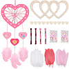 DIY Woven Net/Web with Feather Making Kits DIY-SP0005-44-1