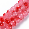 Spray Painted Glass Beads Strands GGLA-S058-001E-05-1