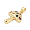 Brass Micro Pave Cubic Zirconia Pendants X-KK-A241-05G-2