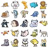 50 Pieces Cartoon Animal Doodle Paper Stickers STIC-R001-29-2