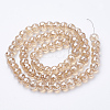 Electroplated Glass Beads Strands X-EGLA-Q092-8mm-A10-2