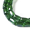 Electroplate Glass Beads Strands GLAA-Q101-02A-PL04-3