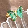 Brass Micro Pave Cubic Zirconia Finger Rings GL-CBA65A8-01G-13-2