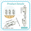 10Pcs Rack Plating Brass Fold Over Clasps KK-SC0006-67P-2
