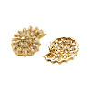 Shell Shape Brass Stud Earrings X-EJEW-Q811-25G-1