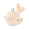 Flocking Opaque Resin Pendants RESI-D017-02B-P-1