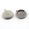 Tarnish Resistant 304 Stainless Steel Pendant Cabochon Open Back Settings STAS-Q194-15-1