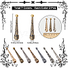 14Pcs 7 Colors Alloy Cord Ends FIND-GF0007-11-2