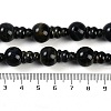 Natural Yellow Tiger Eye & Dyed Blue Tiger Eye 3-Hole Guru Beads Strands G-H064-E05-01B-5