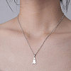 Non-Tarnish 201 Stainless Steel Rocket Pendant Necklace NJEW-OY001-10-2