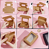Foldable Creative Kraft Paper Mailer Boxes with Visible Window CON-WH0113-08A-01-3