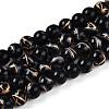 Baking Paint Glass Beads Strands DGLA-N010-8mm-10-1
