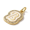 Brass Micro Pave Cubic Zirconia Pendants KK-K354-02G-B-2