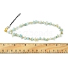 Natural Flower Amazonite Chip & CCB Plastic Round Beaded Mobile Straps HJEW-FZ00003-3