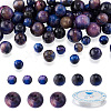 Kissitty DIY Stone Round Beads Bracelets Making Kits DIY-KS0001-20-1