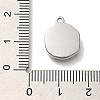 Anti-Tarnish 304 Stainless Steel Pendants STAS-P371-021P-03-3