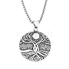 Viking Titanium Steel Box Chain Tree of Life Pendant Necklaces for Men PW-WGA998B-01-4