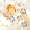 DICOSMETIC 4Pcs 2 Colors Wedding Bridal Flower Bouquet Crystal Rhinestone Brooch JEWB-DC0001-05-3