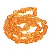 Electroplate Baking Paint Transparent Glass Beads Strands GL-CBA17FF-02B-1