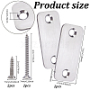 201 Stainless Steel Door Lock Hole Cover Plate DIY-WH0750-373B-2