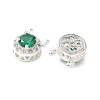 Brass Micro Pave Cubic Zirconia Beads KK-G531-01S-01-2