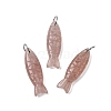 Natural Strawberry Quartz Carved Pendants G-G314-01P-01-1