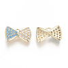 Brass Micro Pave Cubic Zirconia Charms ZIRC-F102-04B-2