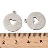 316L Surgical Stainless Steel Pendants STAS-F302-10P-01-3